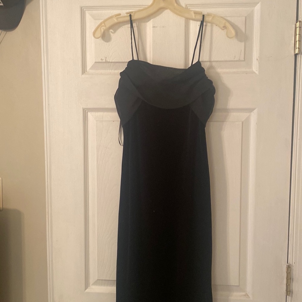 Black velvet dress